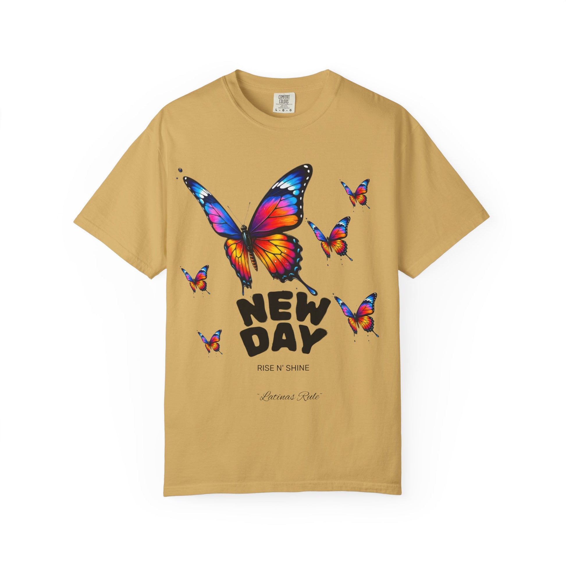 Colorful Butterfly Unisex T-Shirt - New Day Graphic Tee, Vintage Style Top, Spring Fashion, Gift for Nature Lovers, Casual Wear