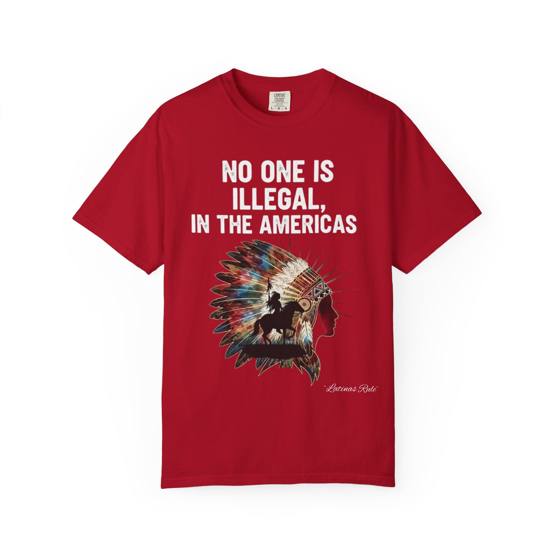 Vibrant Social Justice T-Shirt - No One Is Illegal, Graphic Tee, Unisex Apparel, Activism Shirt, Festival Wear, Gift for Allies