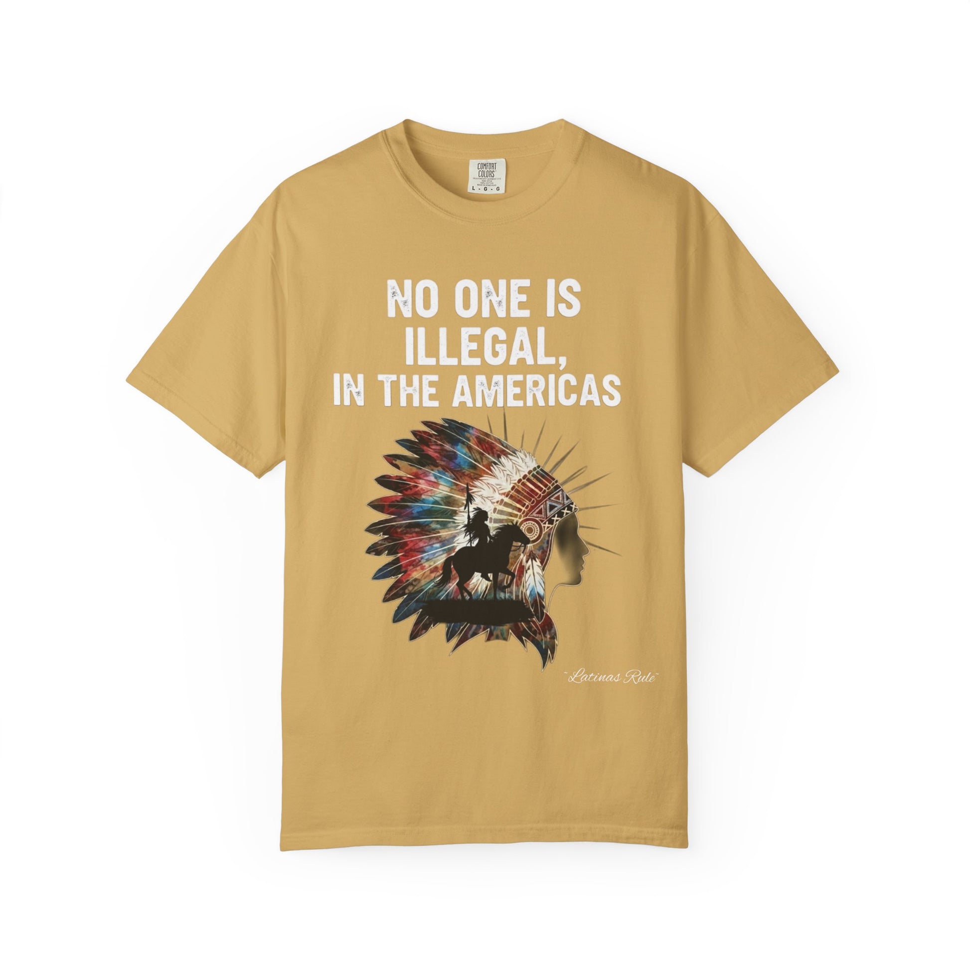 Vibrant Social Justice T-Shirt - No One Is Illegal, Graphic Tee, Unisex Apparel, Activism Shirt, Festival Wear, Gift for Allies