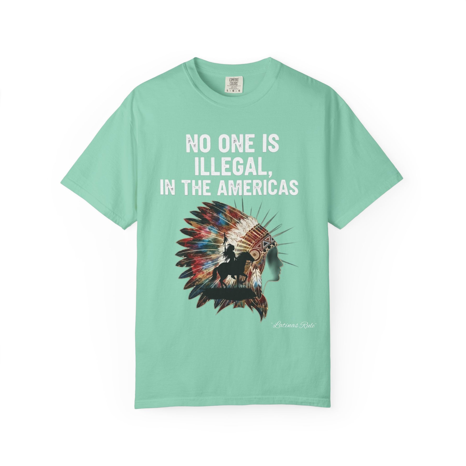 Vibrant Social Justice T-Shirt - No One Is Illegal, Graphic Tee, Unisex Apparel, Activism Shirt, Festival Wear, Gift for Allies