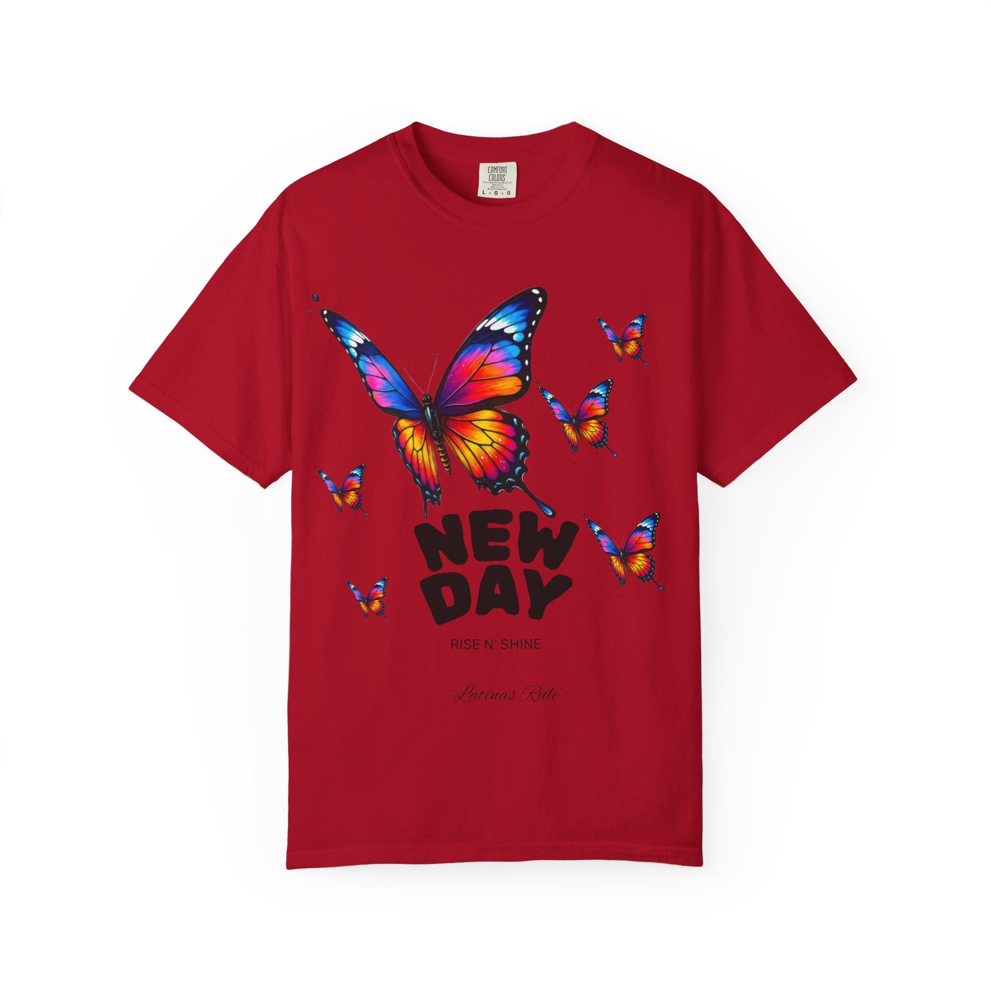 Colorful Butterfly Unisex T-Shirt - New Day Graphic Tee, Vintage Style Top, Spring Fashion, Gift for Nature Lovers, Casual Wear