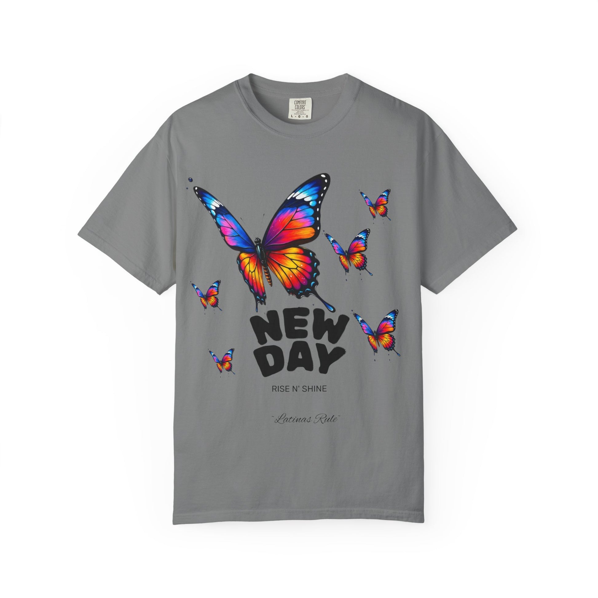 Colorful Butterfly Unisex T-Shirt - New Day Graphic Tee, Vintage Style Top, Spring Fashion, Gift for Nature Lovers, Casual Wear