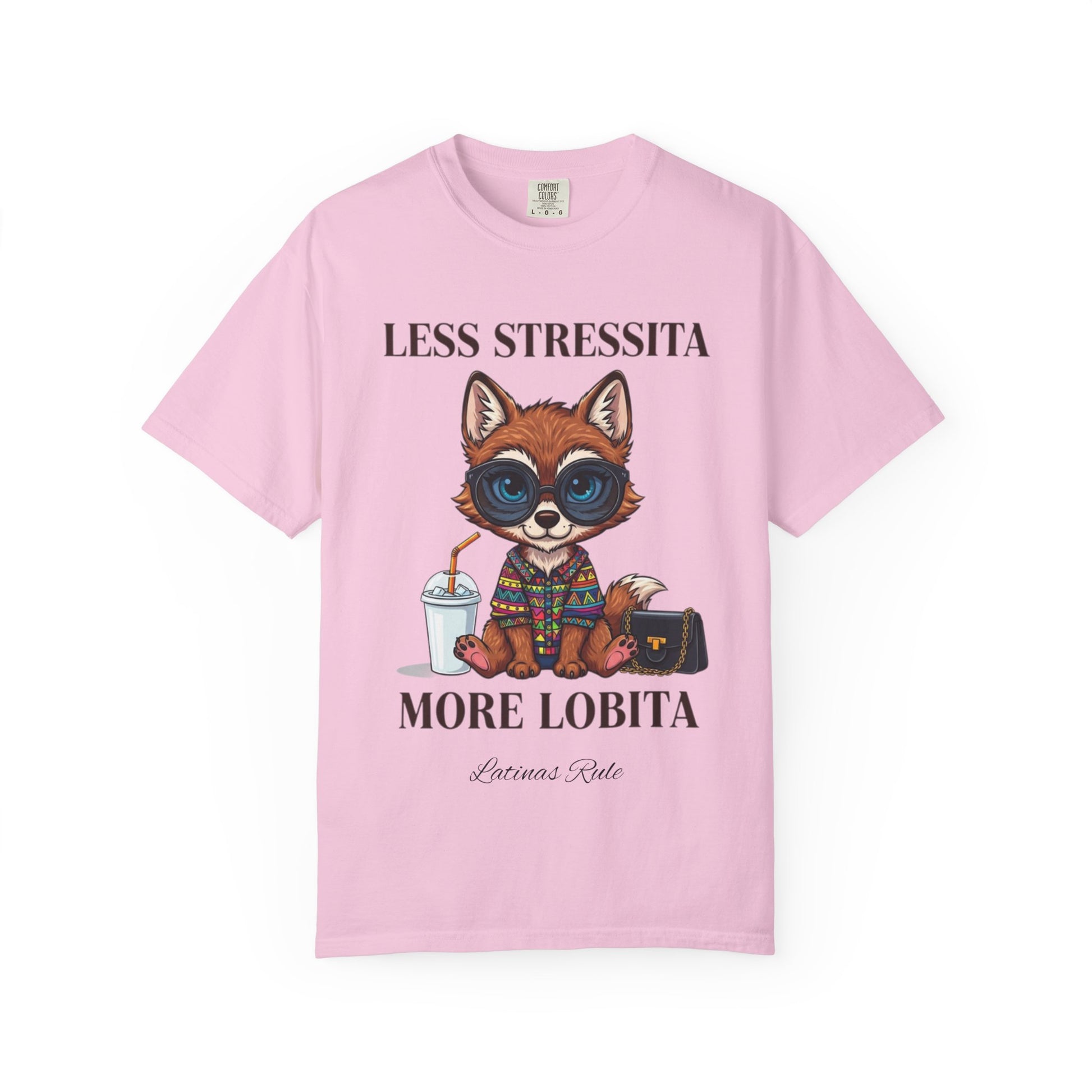 Cute Animal Graphic Tee - Less Stressita More Lobita, Casual Wear, Gift for Animal Lovers, Birthday T-Shirt, Fun Relaxed Fit