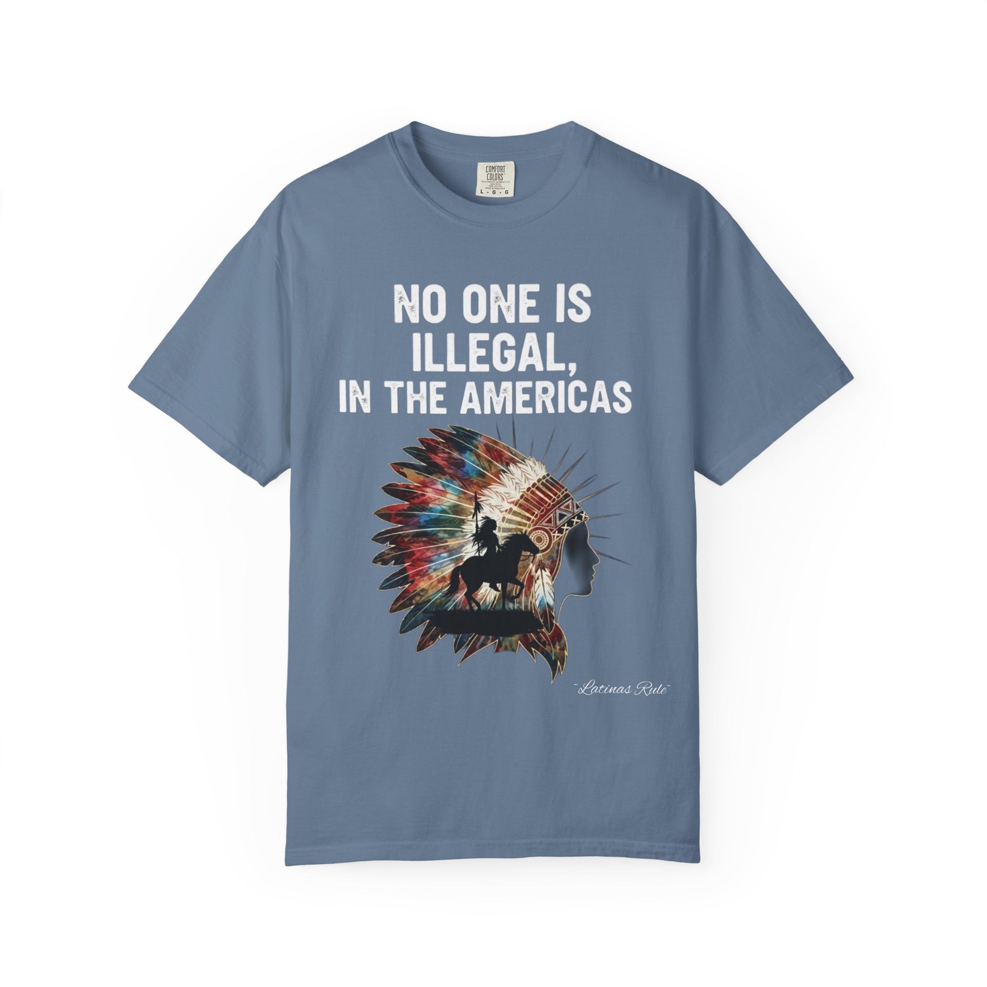 Vibrant Social Justice T-Shirt - No One Is Illegal, Graphic Tee, Unisex Apparel, Activism Shirt, Festival Wear, Gift for Allies