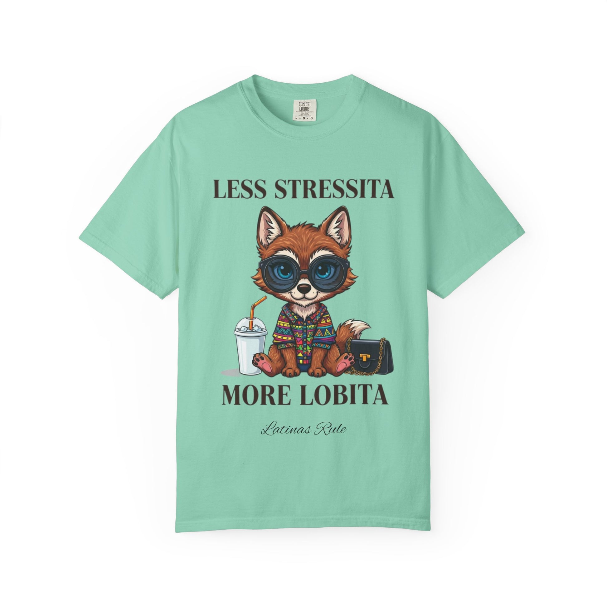 Cute Animal Graphic Tee - Less Stressita More Lobita, Casual Wear, Gift for Animal Lovers, Birthday T-Shirt, Fun Relaxed Fit