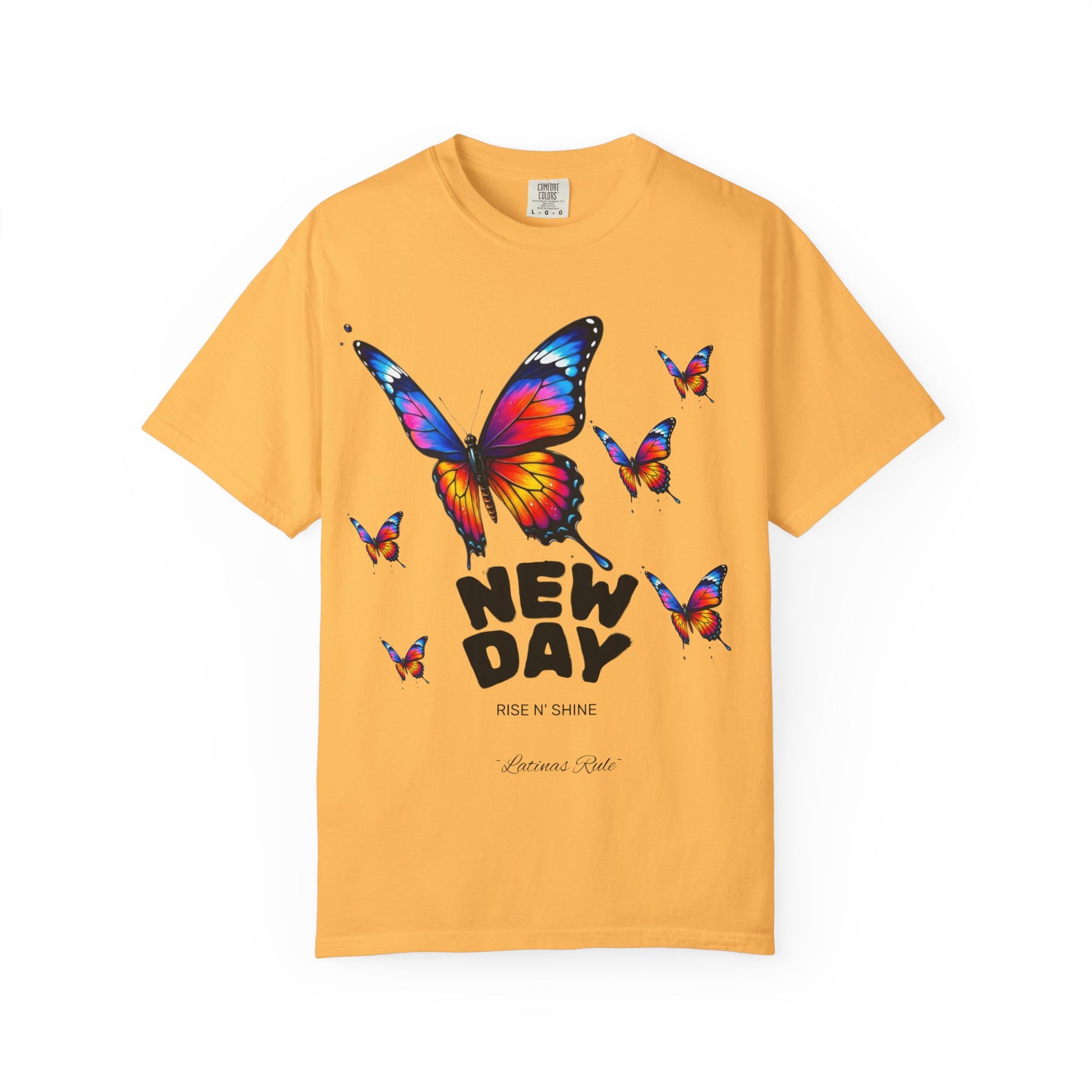 Colorful Butterfly Unisex T-Shirt - New Day Graphic Tee, Vintage Style Top, Spring Fashion, Gift for Nature Lovers, Casual Wear