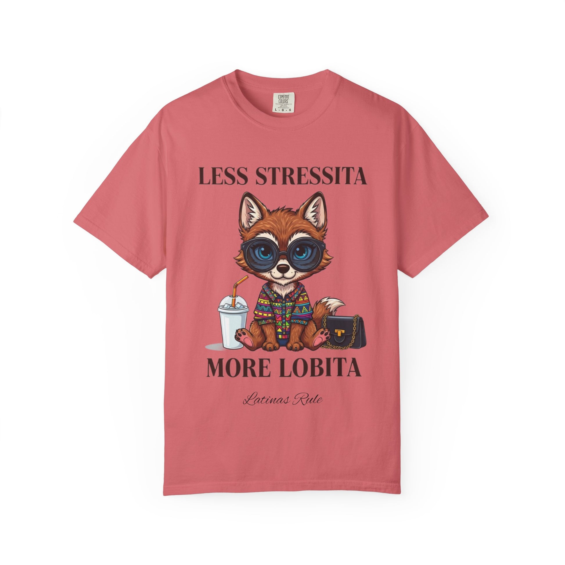 Cute Animal Graphic Tee - Less Stressita More Lobita, Casual Wear, Gift for Animal Lovers, Birthday T-Shirt, Fun Relaxed Fit