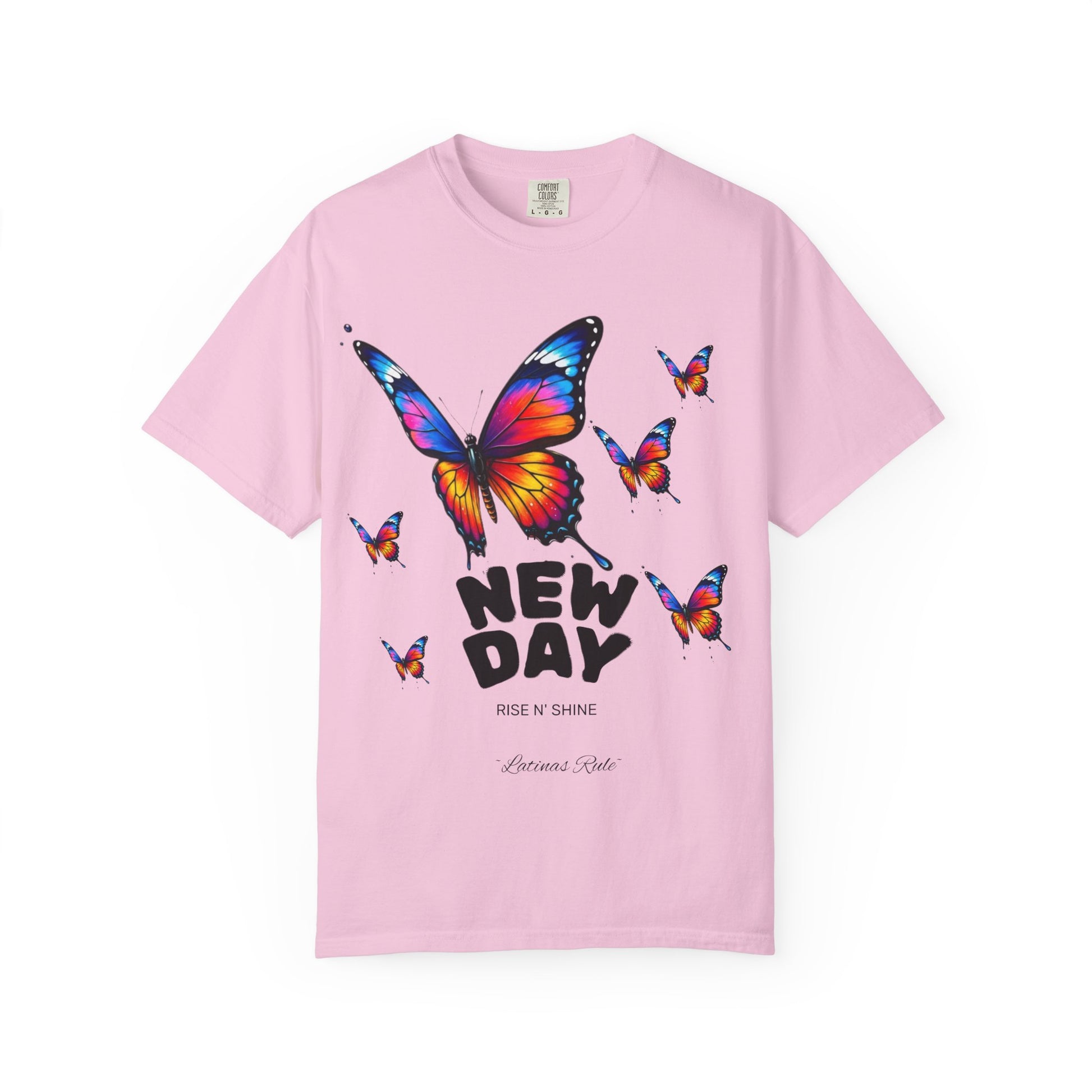 Colorful Butterfly Unisex T-Shirt - New Day Graphic Tee, Vintage Style Top, Spring Fashion, Gift for Nature Lovers, Casual Wear