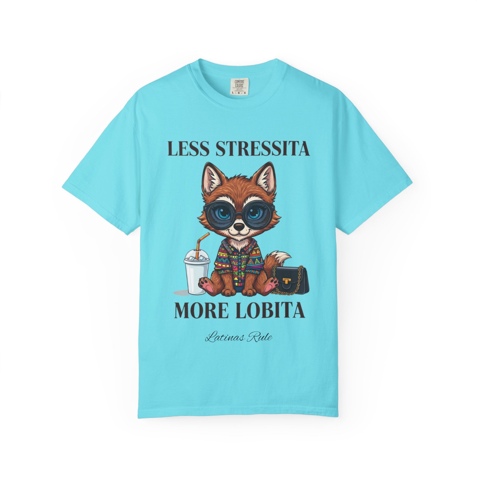Cute Animal Graphic Tee - Less Stressita More Lobita, Casual Wear, Gift for Animal Lovers, Birthday T-Shirt, Fun Relaxed Fit