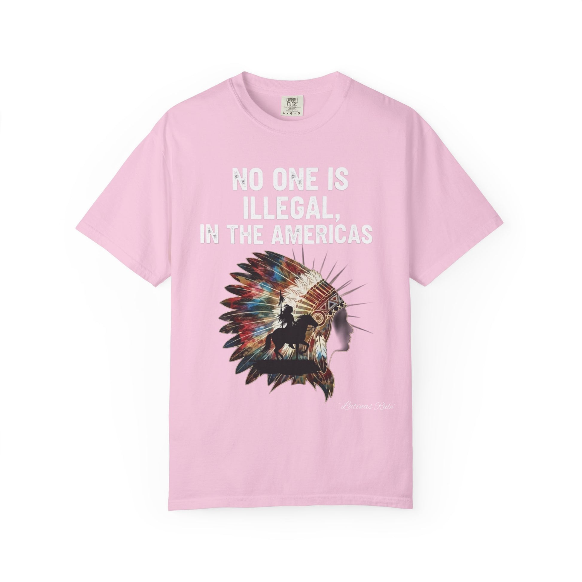 Vibrant Social Justice T-Shirt - No One Is Illegal, Graphic Tee, Unisex Apparel, Activism Shirt, Festival Wear, Gift for Allies