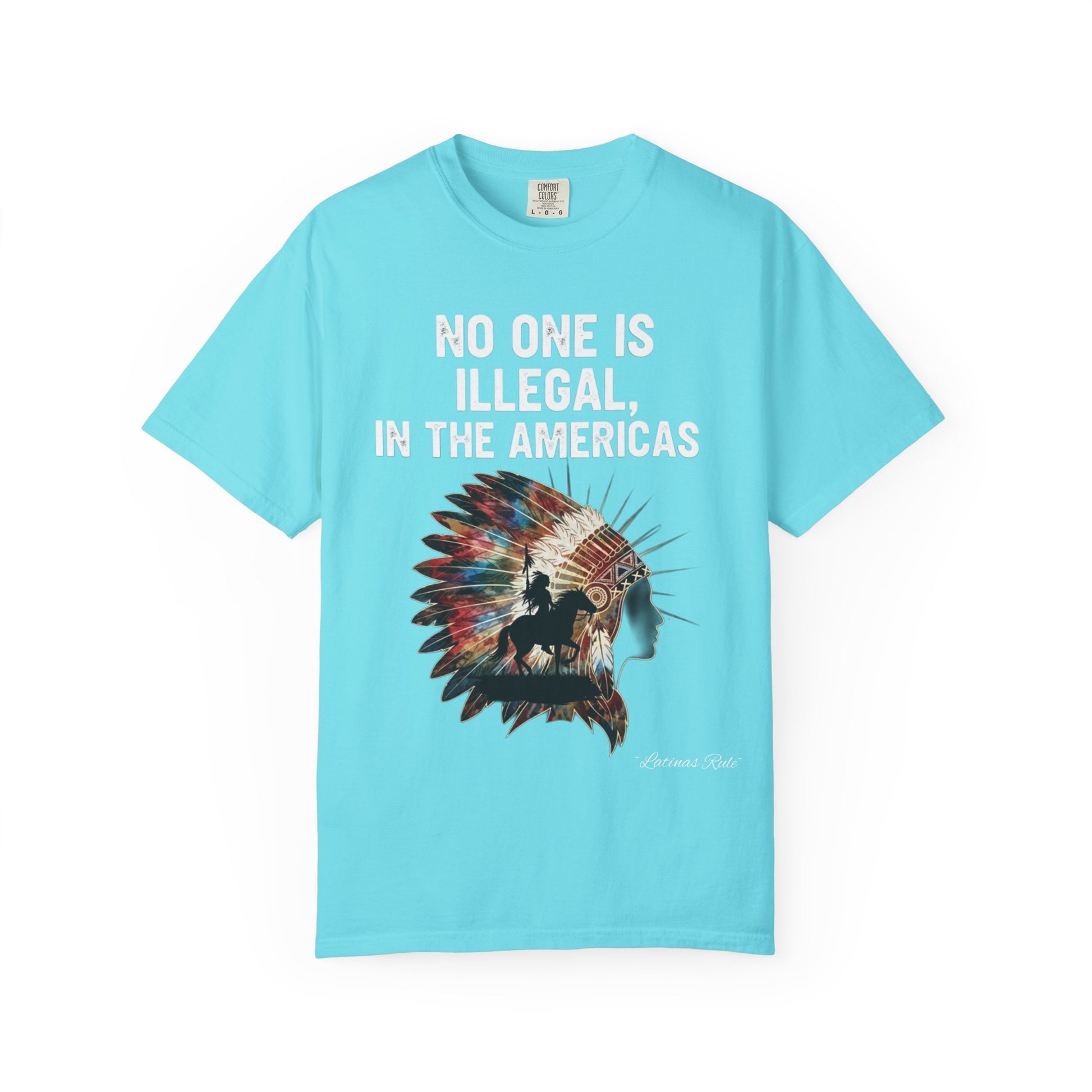 Vibrant Social Justice T-Shirt - No One Is Illegal, Graphic Tee, Unisex Apparel, Activism Shirt, Festival Wear, Gift for Allies