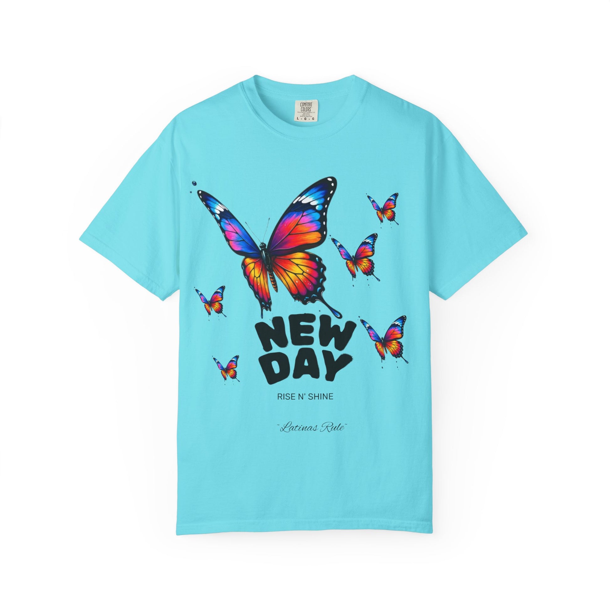 Colorful Butterfly Unisex T-Shirt - New Day Graphic Tee, Vintage Style Top, Spring Fashion, Gift for Nature Lovers, Casual Wear