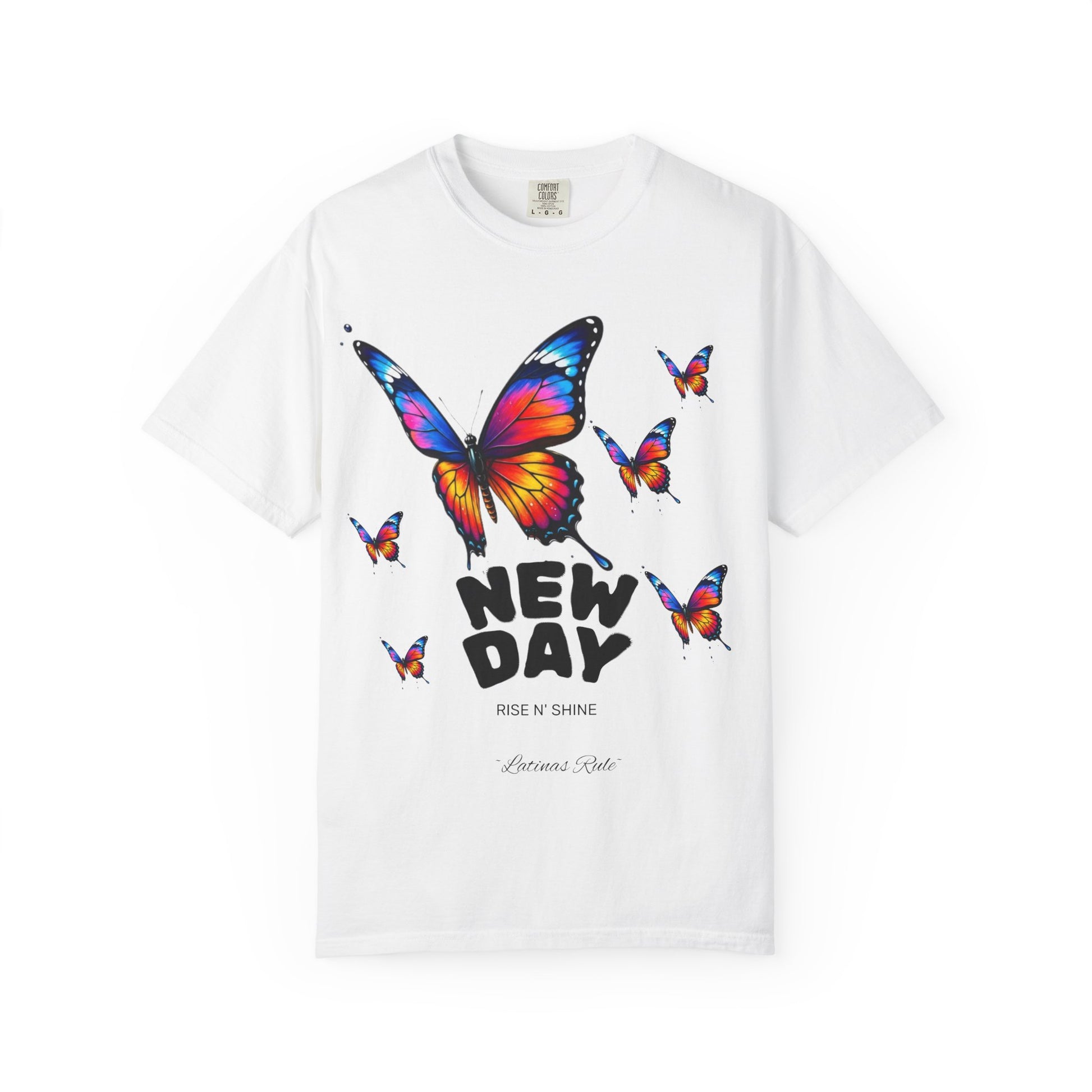Colorful Butterfly Unisex T-Shirt - New Day Graphic Tee, Vintage Style Top, Spring Fashion, Gift for Nature Lovers, Casual Wear