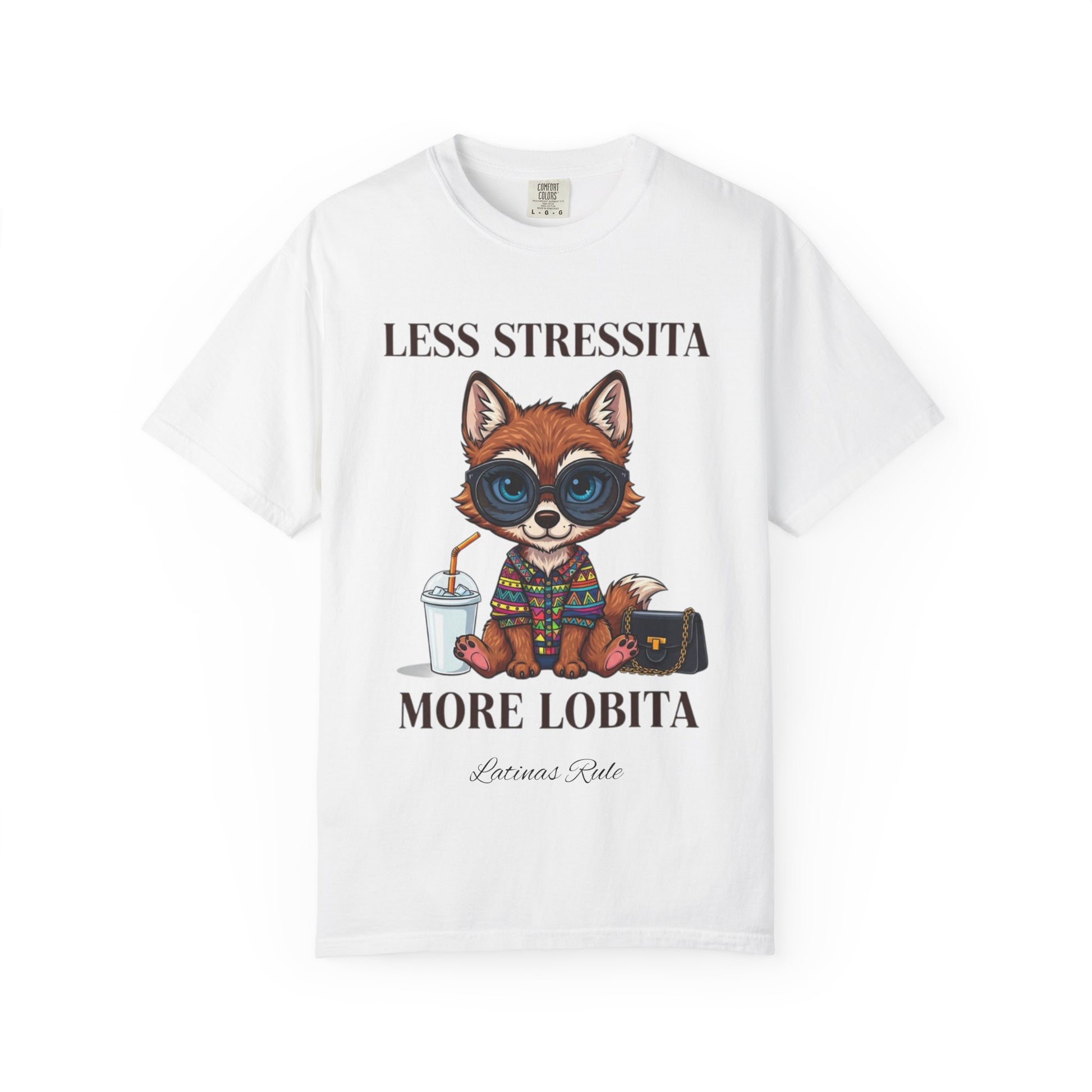Cute Animal Graphic Tee - Less Stressita More Lobita, Casual Wear, Gift for Animal Lovers, Birthday T-Shirt, Fun Relaxed Fit