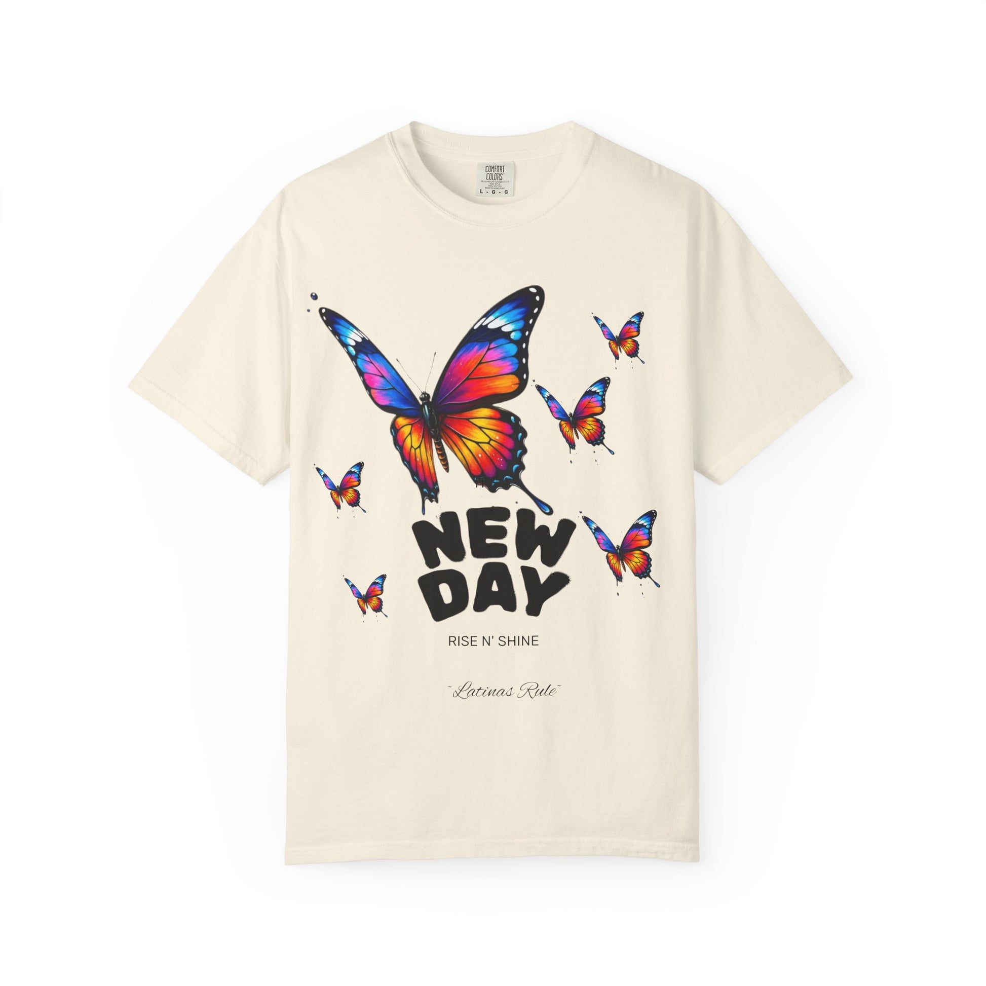Colorful Butterfly Unisex T-Shirt - New Day Graphic Tee, Vintage Style Top, Spring Fashion, Gift for Nature Lovers, Casual Wear